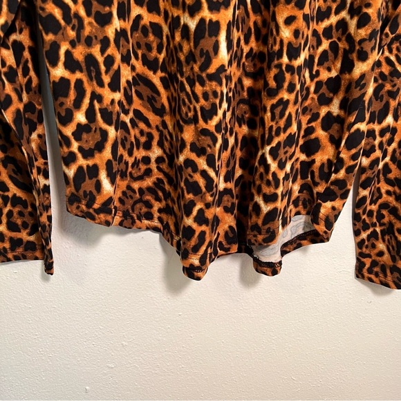 Natori Animal Print Long Sleeve T-Shirt M - Picture 7 of 11